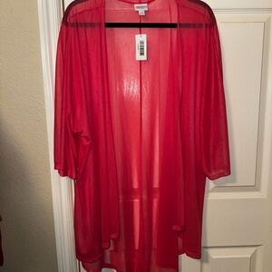 LuLaRoe Women's Red Sheer Top